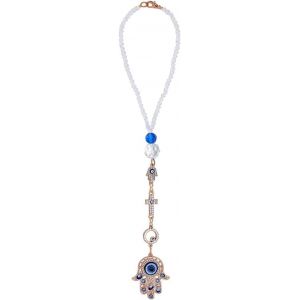 KAL-Porte-Bonheur Oeil Maléfique Hamsa Porte-Bonheur Pour Rétroviseur,Porte-Bonheur Accessoires De Voiture Pour Décoration Murale Porte Maison - Neuf