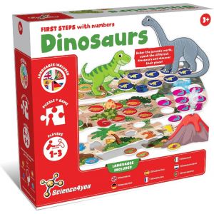 ChenQuanSarl-Puzzle Dinosaures Pour Enfants - Jeu Éducatif À Partir De 3 Ans Avec 55 Disques Dinosaures, Puzzle Dinosaure Pour Enfants De 3 Ans - Neuf