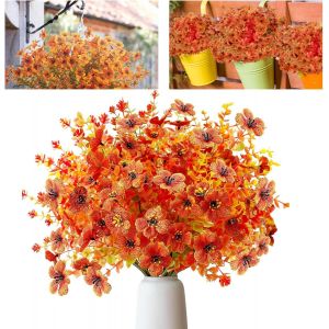 12 Bouquet Automne Artificielle Fleur Automne Bouquet De Fleurs Artificielles Deco Fleurs d'automne Artificielles Qui Ne Se Décolorent, Decoration Automne pour Intérieur et Extérieur - Neuf