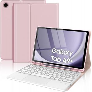 Clavier Pour Samsung Galaxy Tab A9 Plus /A9+ 11'' - Clavier Azerty Sans Fil Avec Pavé Tactile Pour Samsung Galaxy Tab A9+ 2023 (Sm-Sm-X210/X216/X218), Rose - Neuf