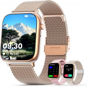 Miecgth 2025 Montre Connectée Femme Con Siri/Hrv/Et, 1.39"" Smartwatch Avec Podometre, 120+ Modes Sport Montre Ip68 Cardiofréquencemètre Spo2 Fitness Podomètre Pour Android Ios - Neuf