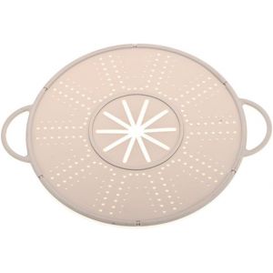 Jexnovashop-Couvercle En Silicone Anti-D&eacute;versement - Outil De Cuisine Multifonction - Protection Contre Les D&eacute;bordements - Couvercle De Casserole Pour Po&ecirc;les Et Casseroles - Blanc - Neuf