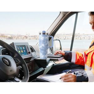 Bouteille D'eau Isotherme En Acier Inoxydable De 1,2 L (40 Oz) Avec Paille Et Isolation. - Neuf