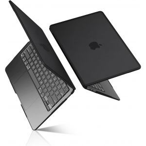 acdsgd-Coque Compatible avec MacBook Air 13 Pouces M1 A2337 A2179 A1932, 2020-2018 avec 13,3"" Retina, Cadre en TPU Anti-Rupture, Housse Protection, Etui Rigide - (Bord Noir) Noir Mat - Neuf