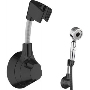 BAERTMY-Support De Douchette À Main, Support Douche Sans Percage Colle, Support De Douche Universel, Support De Douche Réglable À 360°, Support De Douche Amovible, Pour Salle De Bain, Hôtel (Noir) - Neuf