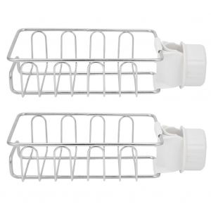 HJLIAN Lot de 2 supports de rangement pour robinets, en acier inoxydable, pour evier, savon, cuisine, salle de bain - Neuf