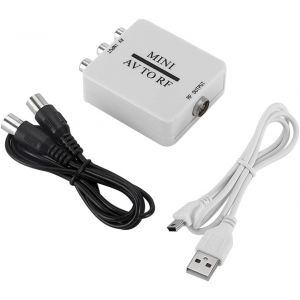 Convertisseur Vidéo AV vers Multifonctionnel Adaptateur Vidéo HD Classique Pratique Prise en Charge de L'Amplificateur 67,25/61,25 MHz.[W433] - Neuf