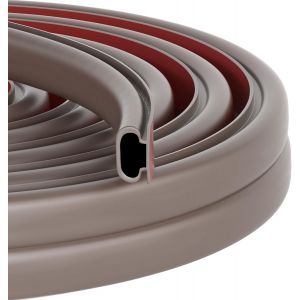 Fenêtre de porte Joint d'Isolation et Son, Forme D Joint de Porte, Auto-Adhésif Anti-Froid Isolation Thermique joint d'Étanchéité, pour l'Entrée Joint de Porte, de Fenêtre (Brown, 10M) - Neuf
