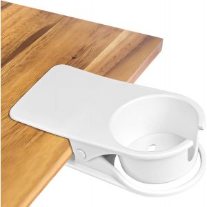Clip Porte-Gobelet, Porte-Gobelet De Boisson Côté Clip Bouteille De Bureau À Café D'eau De Boisson Gazeuse À La Coupe Du Clip De Titulaire Soucoupe Clip De Titulaire Design Pour Le Bureau Ou La Maison (Blanc) - Neuf