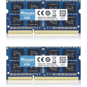 TIANYI-DDR3/DDR3L Laptop Mémoire RAM 8Go Kit (2x4GB) 1600MHz CL11 SODIMM Module de Mémoire PC3-12800 /PC3L-12800 204-Pin 1.35V/1.5V Notebook Memory pour Ordinateur Portable, Bleu - Neuf