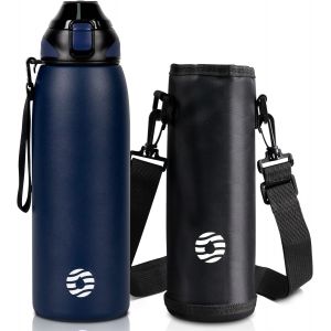 Jgd-Gourde Isotherme - 400ml/600ml/800ml/1l - Bouteille Isotherme Gourde Inox Bouche Standard, Gourde Sport &Eacute;tanche, Gourde Enfant Sans Bpa, Pour Sport, Gym, Voyage - Neuf