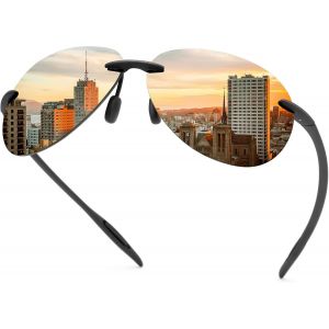 Lunettes De Soleil Polarisées Pour Hommes Et Femmes Lunettes De Conduite Sans Monture Uv400 Miroir De Protection Lunettes De Sport Lunettes De Sport, Vert - Neuf
