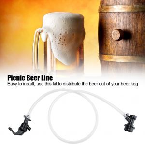 Hjlian Tuyau A Biere De 100 Cm Avec Robinet Party Picnic Et Deconnexion A Bille Pour Fut De Biere - Neuf