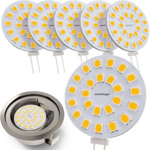 YEMAESRE-Ampoule Led G4 Plate 12 Volts Blanc Chaud Équivalent Ampoule Halogène Jc G4 12V 20W - Ampoule G4 Pour Hotte Aspirante Four - Spot Encastrable Halogene 2 Watt G4 Lumière Jaune - Lot De 6 - Neuf