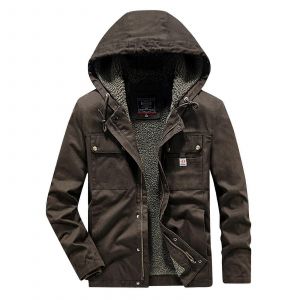Hommes Manteau D'hiver, Épaisseur De Transition Manteau D'hiver, Manteau, Parka, Transition Veste Avec Capuche - Neuf