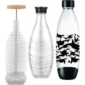 Jgd-Goupillon De 35 Cm Compatible Avec Bouteille En Verre Sodastream, Brosse De Nettoyage Anti-Rayures, Brosse De Nettoyage Avec Ajustement Parfait Pour Carafe En Verre - Neuf