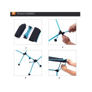 Bureau De Camping Portatif De Table Pliable Ext&eacute;rieure Pour La Randonn&eacute;e En Aluminium De Plage Ultra- Bleu D'escalade - Neuf