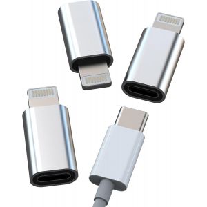 Thef-Adaptateur Usb C Femelle Vers Lightning Mâle(Lot De 3)Pour Iphone 14 13 12 Pro Max Chargeur Prise Certifié Pour Apple Mfi Pour Ipad Type C Charge Câble Connecteur Téléphone Transfert Fichiers Ap - Neuf