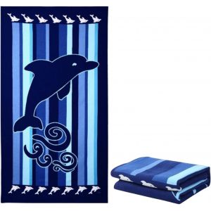 Kal-Serviette De Plage En Microfibres 100x180cm Drap De Plage De Bain Grande Taille Et &Agrave; S&eacute;chage Rapide Pour Fitness,Voyages,Camping,Piquenique Avec Sac De Rangement - Neuf