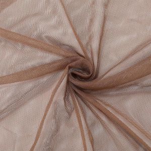 160 Cm Marron Tissu En Maille Filet De Doux En Tulle Transparent Solide Au Mètre Bobine Décoratifs Moustiquaire En Polyester En Vrac Tissu Pour La Couture La Fabrication De Robes L'artisanat - Neuf