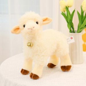 Peluche mignonne de petite ch&egrave;vre, agneau ou mouton, cadeau pour enfant, id&eacute;al pour la Saint-Valentin - Neuf