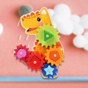 Jouet d'engrenage rotatif &eacute;ducatif en bois b&eacute;b&eacute; cerveau construction jouet pour chambre &agrave; coucher Play_A - Neuf
