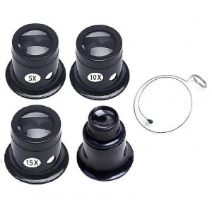 Montre R&eacute;paration Loupe Verre Lentille Simple Pouce Miroir 5/10/15/20x Times Eye Clip Loupe - Neuf