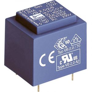 Vb 0,35/1/9 Transformateur Pour Circuits Imprim&eacute;s 1 X 230 V 1 X 9 V/ac 0.35 Va 39 Ma - Block - Neuf