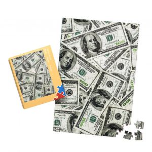 Jeu de puzzle a motif dollar, style tendance, papier educatif, impression HD, jeux familiaux, jouet pour cadeau de fete, 500 pieces - Neuf