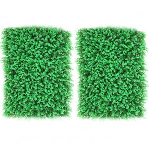 HJLIAN Tapis de sol en gazon artificiel, tapis de sol, gazon artificiel, decoration murale de jardin (2 pieces) - Neuf