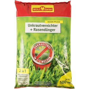 Désherbant Pelouse Wolf Jardin 2 En 1 Gazon Herbicide Mauvaise Herbe 10kg - - Neuf