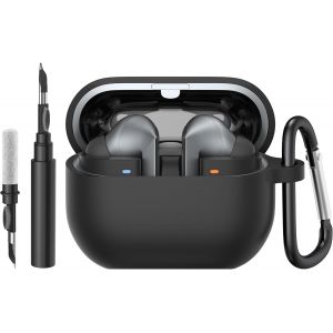 KALANKA-Coque Samsung Galaxy Buds3 / Buds3 Pro (2024) Silicone &Eacute;tui avec Porte-cl&eacute;s et Kit de Nettoyage, Protection Anti-Rayures Housse Compatible avec Samsung Galaxy Buds 3 S&eacute;rie - Neuf