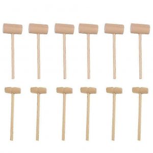 12Pcs Enfants Jouet Marteaux Mini Maillets Petit Bois Marteau Jouets pour Enfants - Neuf