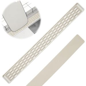 Mevronisshop-Tapis D'égouttement En Silicone : 70 X 5 X 0,5 Cm, Tapis D'égouttement Fin, Long, Étroit, Pour Vaisselle, Tasses, Bouteilles - Crème - Neuf