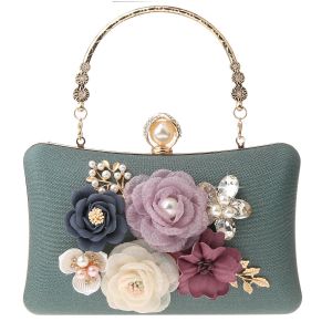 Kaxidy Femmes d'Embrayage Floral Sacs Sac &agrave; main de Mariage Cocktail de Mari&eacute;e Prom Sac &agrave; main - Neuf
