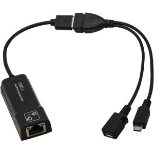 LETNERNY-Adaptateur Ethernet 100 Mbps Adaptateur Réseau Ethernet Usb Avec Alimentation Usb Et Câble Otg Pour Clés De Streaming (2Nd Gen) - Neuf