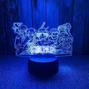 Bnhgc-3d Lampe Enfant De Personnages D'animation, Veilleuse 3d Illusion Led, 16 Couleurs De Lumière Librement Commutables, Interrupteur Tactile, Veilleuse À Effets Visuels 3d, Cadeau Parfait - Neuf