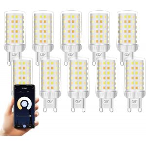 Ampoule G9 Led Blanc Chaud 2700k, 3.2w 520lm Equivalent 40w, Classe C Ampoule Led G9, 16mm X 50mm, 220-240v, Base En C&eacute;ramique, Non-Dimmable, Lot De 5 - Neuf