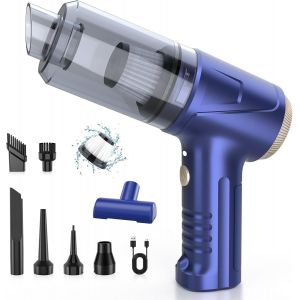 12000Pa Aspirateur &agrave; Main, Aspirateur Voiture 4-en-1, 4000mAh Mini Aspirateur sans Fil Ultra, 2 Vitesses Aspirateur de Table, avec Moteur sans Balai, pour Voiture/Meubles/Poils d'Animaux - Neuf