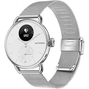 Kal-Compatible Avec Withings Scanwatch 38mm Bracelet, 18mm Bracelet En Acier Inoxydable Tissé En Maille Bracelet De Montre En Métal À Dégagement Rapide Pour Withings Steel Hr 36mm/Move/Steel - Neuf