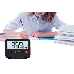 R&eacute;veil num&eacute;rique avec affichage de la temp&eacute;rature et fonction snooze - Noir - Neuf