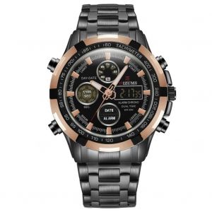 Affichage De La Date &Agrave; La Mode Alarme Montre &Agrave; Quartz Montre Bracelet Lumineux Pour Hommes (Cercle De Caf&eacute; De Coquillage Noir) - Neuf