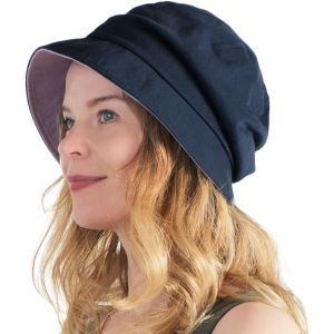 Ulteronixshop-Chapeau De Soleil 100% Coton Bio Mode Japonais, Casquette &Eacute;t&eacute; Femme Style Bob, Bonnet Chimio Femme R&eacute;versible Et Pliable - Neuf