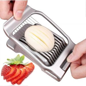 Trancheuse À ?Ufs Pour ?Ufs Durs Coupe-?Ufs Trancheuse À Fraises Trancheuse En Aluminium Robuste Fil D'acier Inoxydable Trancheuse À ?Ufs Polyvalente Pour Molle - Neuf