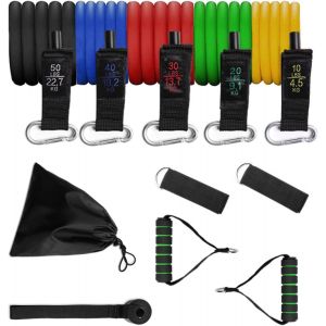 New Bands Set With Handles For Workout-Resistance Elastic Set For Gym,Home Fitness,Pilates - Neuf