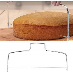 Couteau Gateau &Agrave; Trancher, Coupe-G&acirc;teau En Acier Inoxydable Avec Fils De Coupe, Coupe-G&acirc;teau &Agrave; Trancher En Acier Inoxydable, Coupe Gateau R&eacute;glable En Acier Inoxydable - Neuf