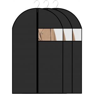 Jexnovashop-Lot De 3 Housses &Agrave; V&ecirc;tements En Peva 60x120cm Housse De Protection Pour V&ecirc;tements Anti Poussi&egrave;re Imperm&eacute;ables Avec Ziphousse Vetement &Agrave; Suspendre Pour Rangement Pour Chemise Costumes Mant - Neuf