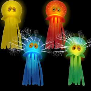 KAL-4 Pièces Bombes À Eau Octopus, Jouets De Bain Octopus Lumineux, Jouets De Bain Bébé, Wassertiere Mit Wasserbombeneffekt, Wasserspielzeug Für Kinder Ab 3 Jahren, Ideal Für Pool - Neuf