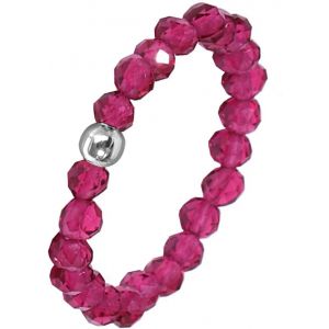 Kal-Bague Femme, Bagues &Eacute;lastiques En Perles De Pierre Bague Perl&eacute; En Pierre Naturelle Bague &Eacute;lastique Femme Avec Perle En Or Bague En Pierre Naturelle Facett&eacute;e Perle Anneaux Empilable - Neuf