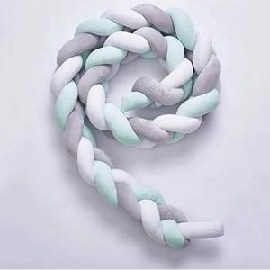 3m Tressée Tour De Lit, D'allaitement Bébé Berceau Tissé À La Main Noué En Peluche Bumper Pour Nouveau-Né Lit - Neuf